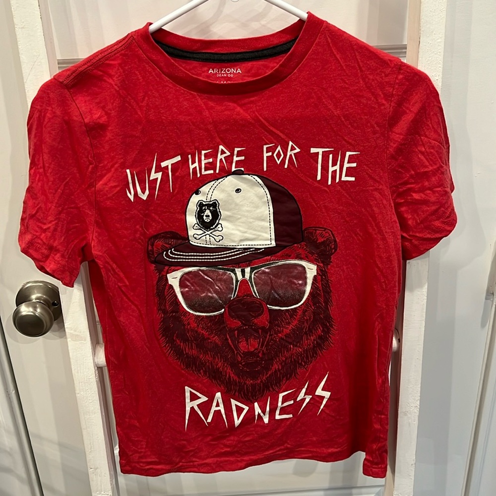 Red Youth Sz Large (14/16) Boys Short Sleeved T-Shirt by Arizona Jeans Co.
